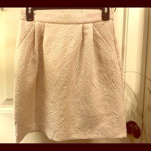 H&M Classic Ivory Paisley Printed Skirt Size 4